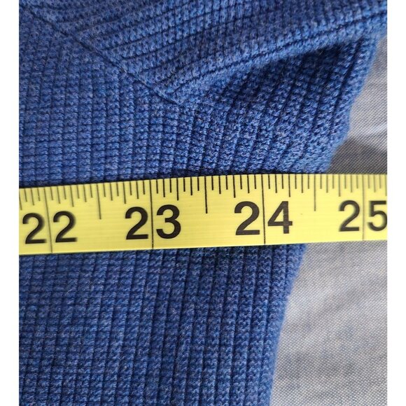 Land's End Women's Cardigan Size 1X Sweater Blue Button-Front Cotton Pockets - Picture 9 of 10